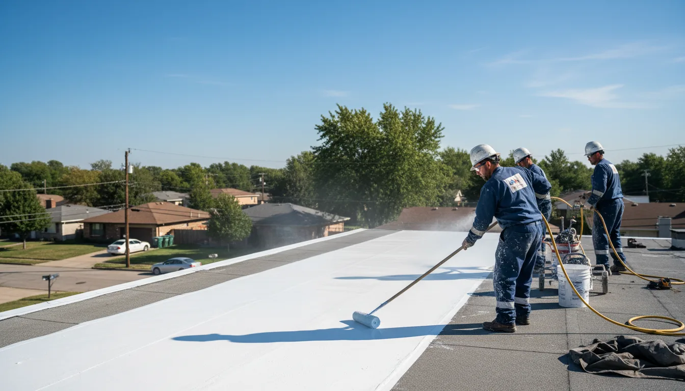 Commercial roof coating in Dawn, TX near me